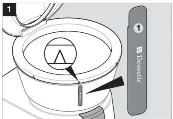 DOMETIC CTLP 4110 - Quitar el asiento del inodoro - 1