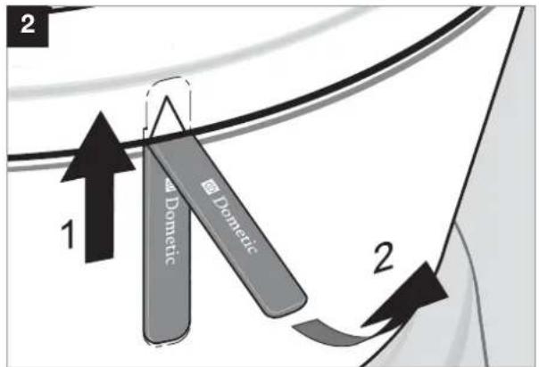 DOMETIC CTLP 4050 - Quitar el asiento del inodoro - 2