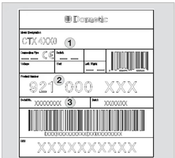 DOMETIC CTLP 4050 - Targhetta della toilette - 1
