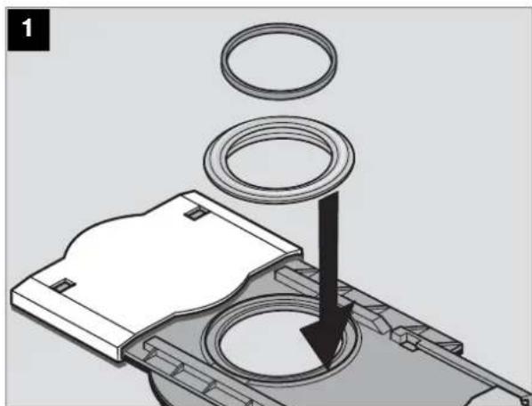 DOMETIC CTLP 4050 - Isättning av kassettätningen - 1