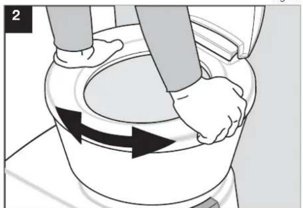 DOMETIC CT 4050 - Posicionar el asiento del inodoro - 2