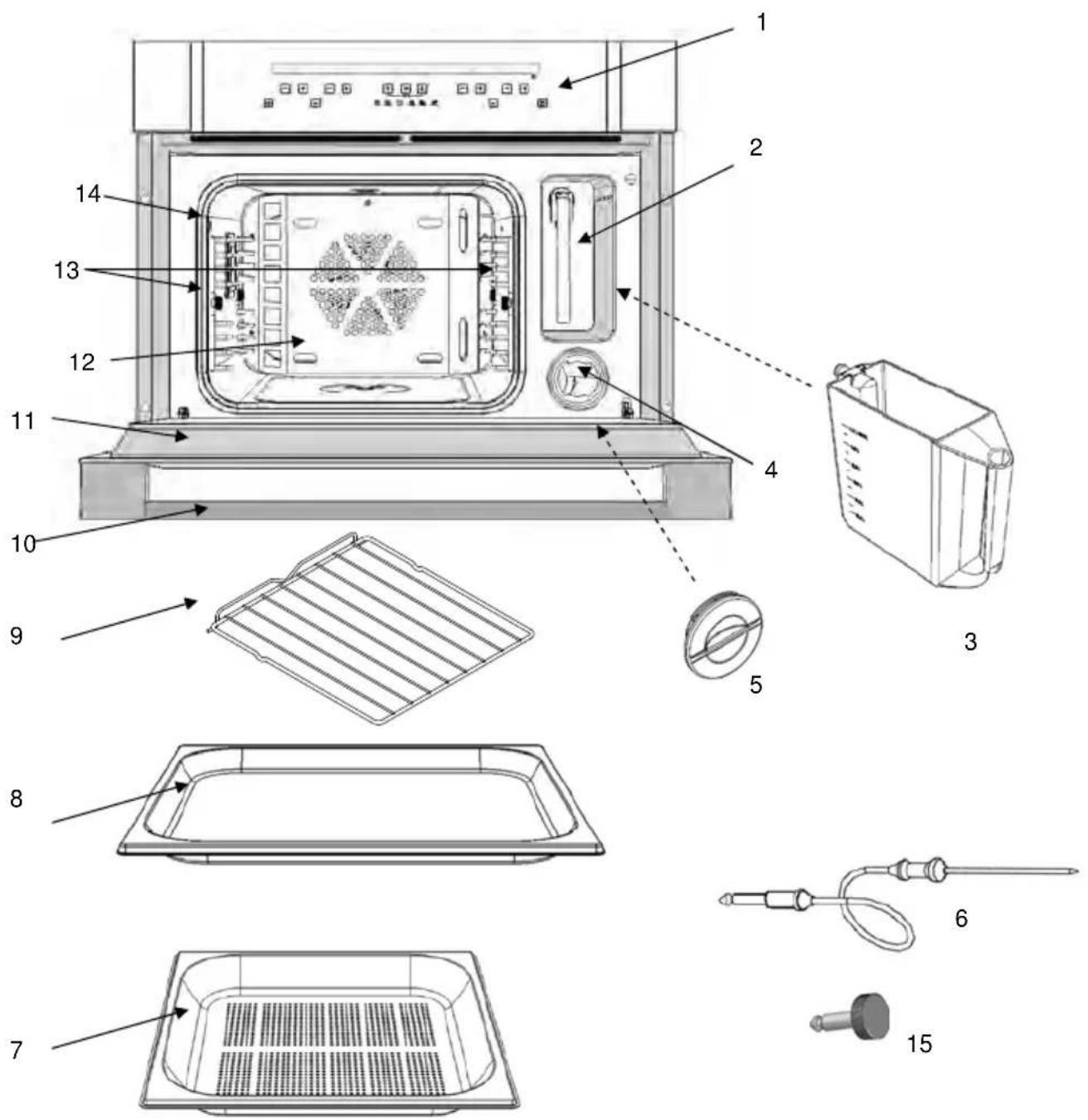 BORETTI BMS45 - DESCRIPCIÓN DEL HORNO Y DE LOS ACCESORIOS - 1