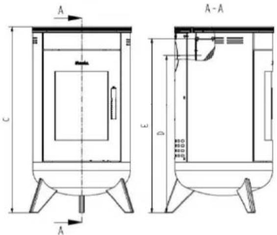 Wamsler Avantgarde - Disegno dimensionale - 4