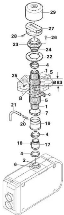 Trumatic E 4000 A - Montaje de la chimenea del techo - 1