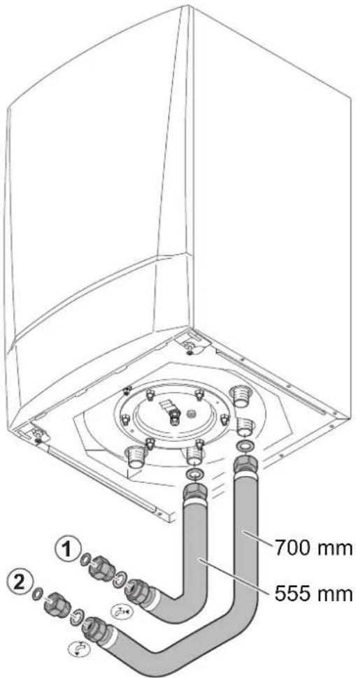Oertli BS60 - Raccordement hydraulique du circuit primaire (circuit échangeur) - 1