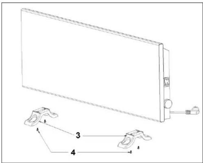 Eurom EConvect Metal - N'utilisez pas le radiateur avant de l'avoir installé selon les instructions ci-dessous ! - 1