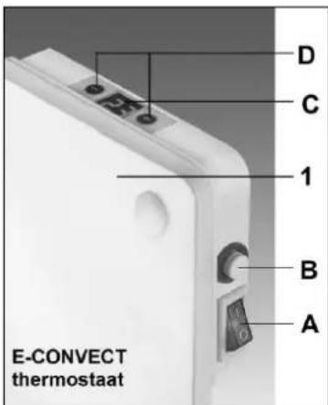 Eurom EConvect Thermostaat - EUROM E-CONVECT - 1