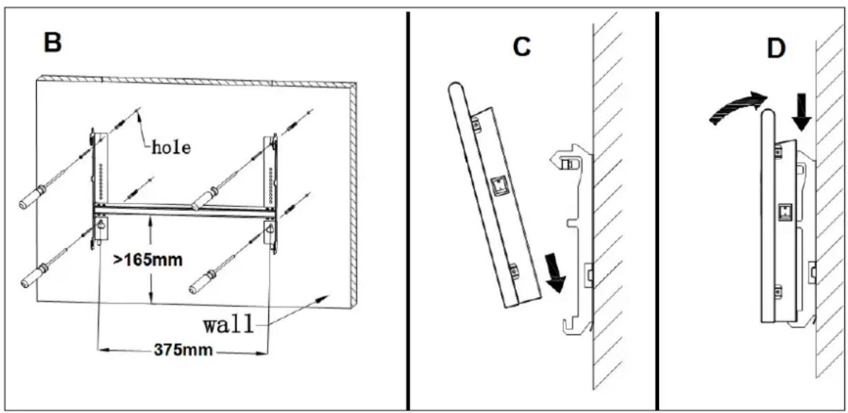 Eurom EConvect metal LCD - Do not use the heater before it has been installed in accordance with the following instructions! - 2