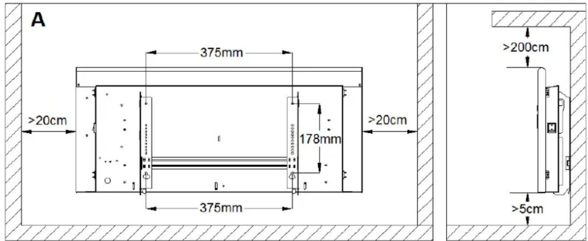 Eurom EConvect metal LCD - Gebruik de kachel niet voor u hem volgens de onderstaande voorschriften hebt geïnstalleerd! - 1