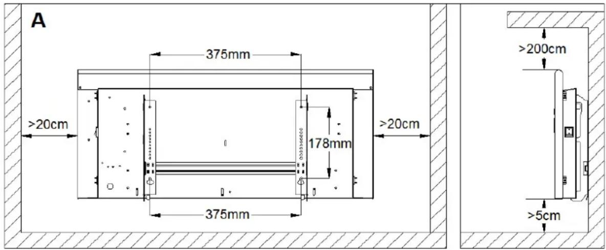 Eurom EConvect metal LCD - Do not use the heater before it has been installed in accordance with the following instructions! - 1
