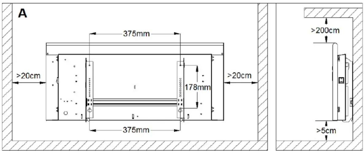 Eurom EConvect metal LCD - Benutzen Sie die Heizung nicht, bevor Sie diese konform der unten stehenden Anweisung installiert haben! - 1