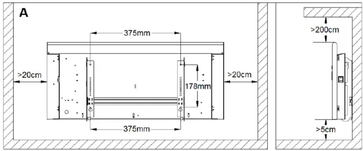 Eurom EConvect metal LCD - Använd inte elementet innan det är installerat enligt följande instruktioner! - 1