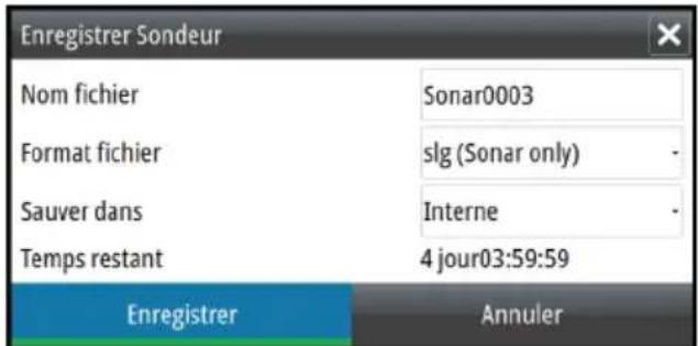 SIMRAD GO7 - Enregistrement des données du log - 1