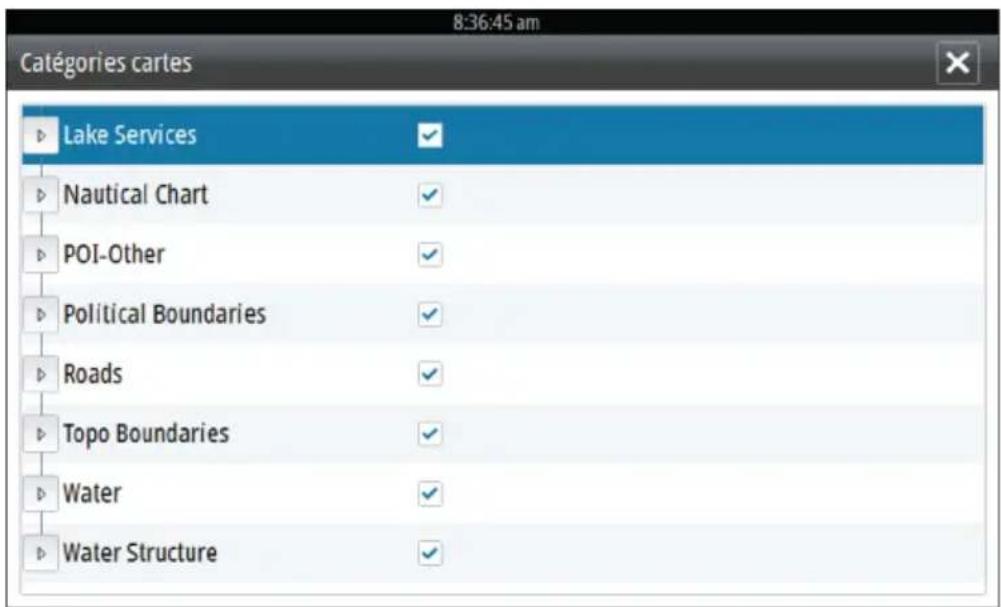 SIMRAD GO7 - Catégories de cartes Insight - 1
