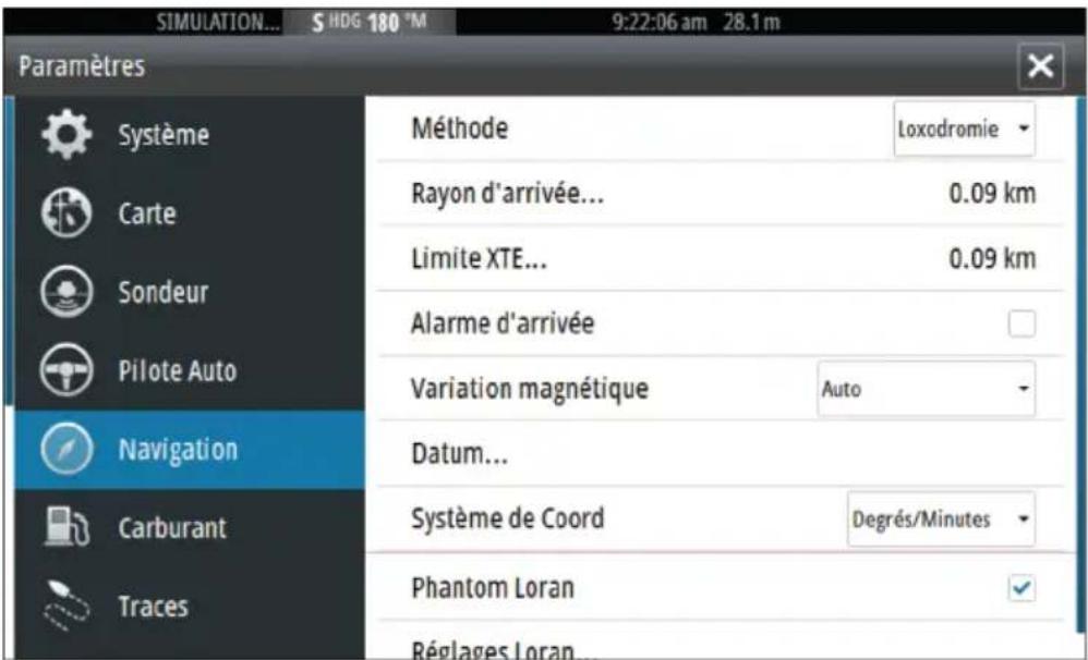 SIMRAD GO7 - Réglages de navigation - 1