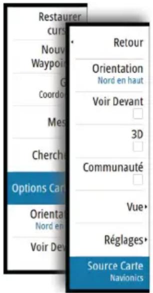 SIMRAD GO7 - Affichage des types de carte double - 1
