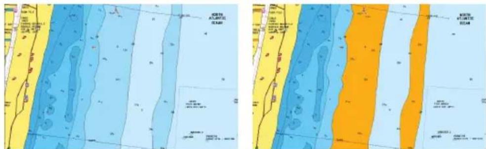 SIMRAD GO7 - Échelle de profondeur en surbrillance - 1