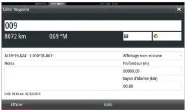 SIMRAD GO7 - Affichage des informations sur les éléments de la carte - 3
