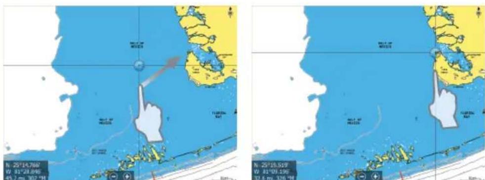 SIMRAD GO7 - Fonction d'assistance du curseur - 1