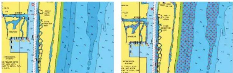 SIMRAD GO7 - Haut-fonds en surbrillance - 1