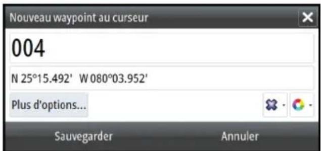 SIMRAD GO7 - Enregistrement de waypoints - 1