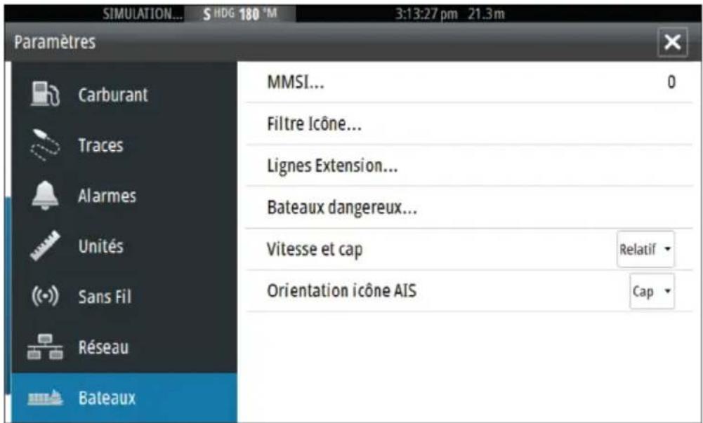 SIMRAD GO7 - Réglages du bateau - 2