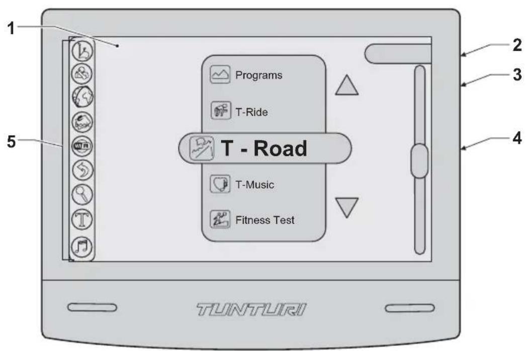 TUNTURI Pure Bike 10.0 UB 10.0 - Konsole (Abb. E) - 1