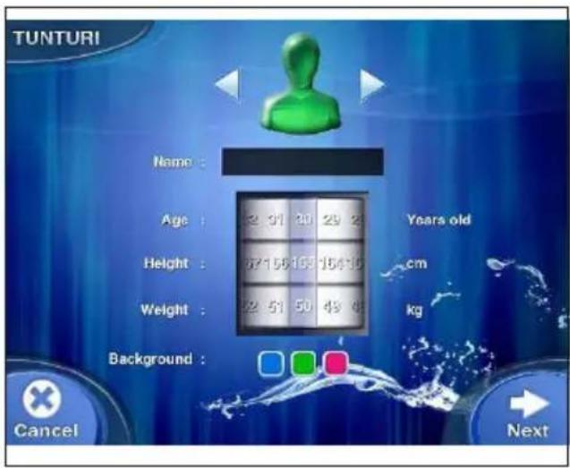 TUNTURI Pure Bike 4.0. UB 4.0 - User data set - 2
