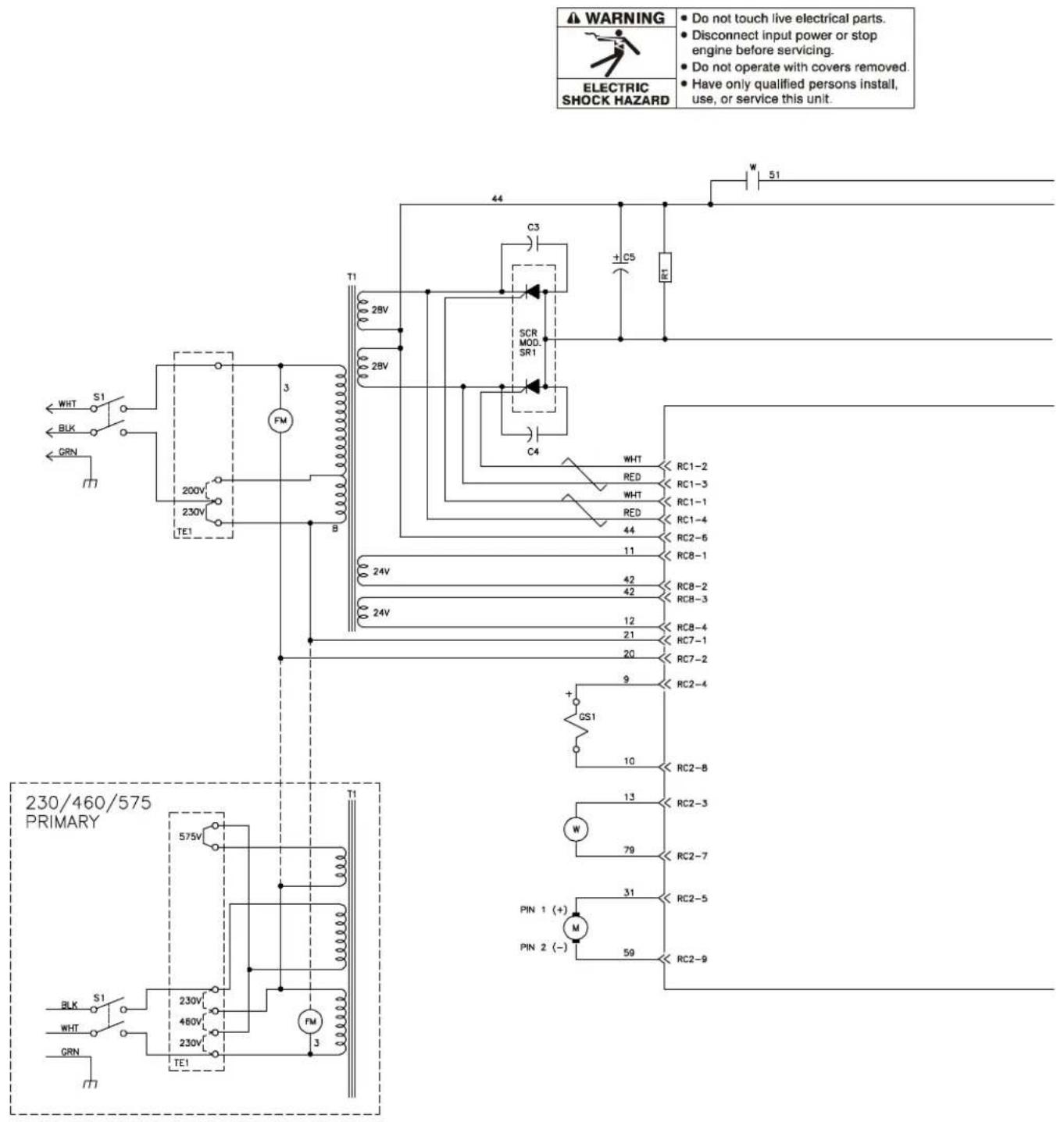 Miller Matic 252 - SECTION 7 - ELECTRICAL DIAGRAM - 1