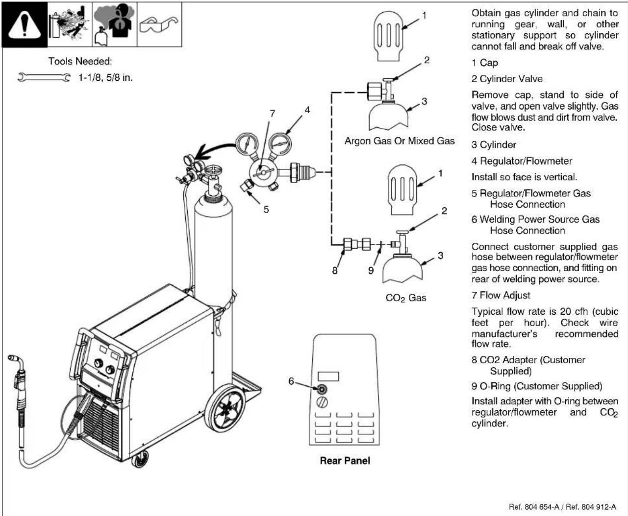Miller Matic 252 - 4-9. Installing Gas Supply - 1