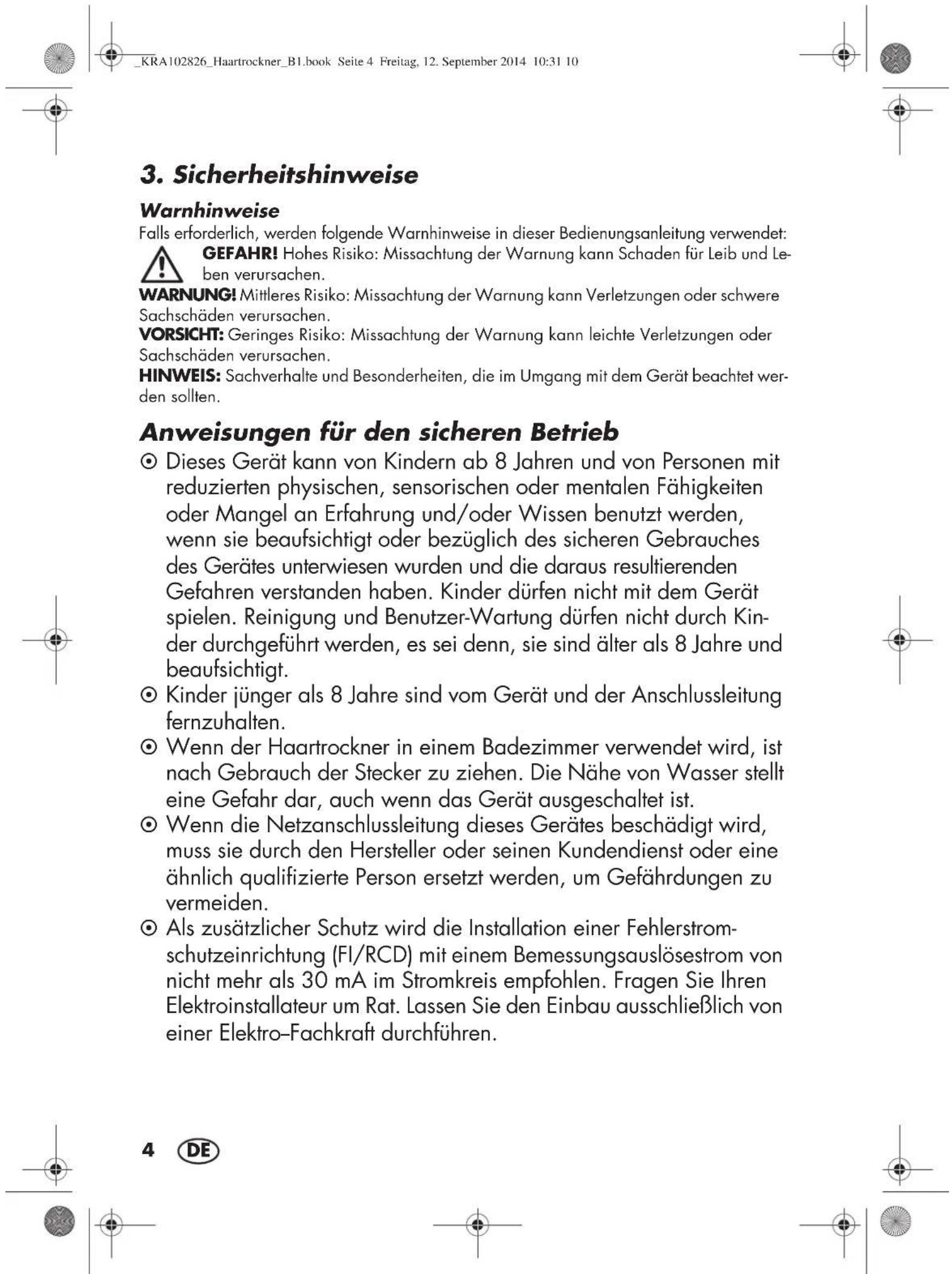 SILVERCREST SHTR 2200 D2 - WARNING vor Verletzungen! - 1