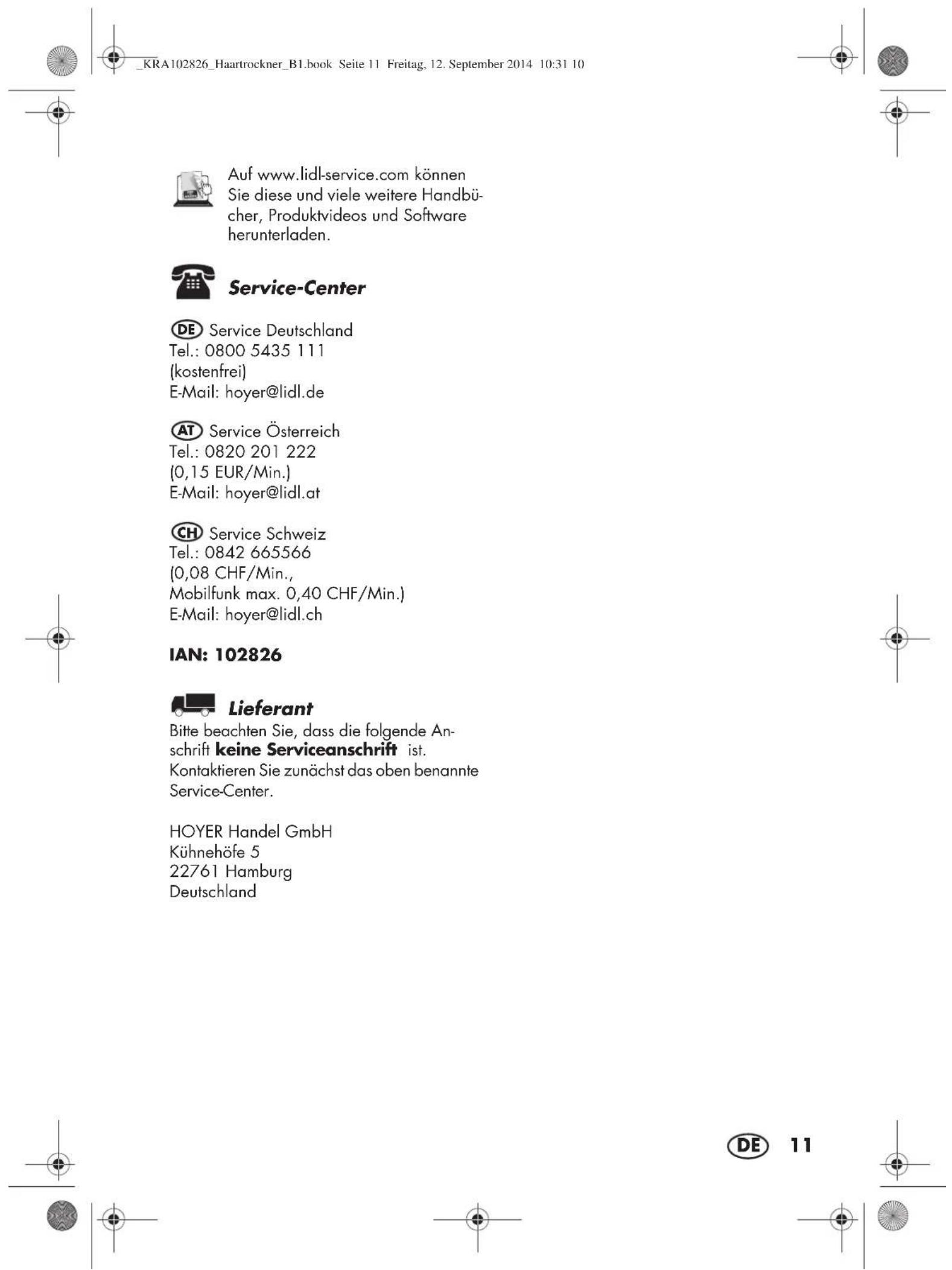 SILVERCREST SHTK 2000 C1 - Abwicklung im Garantiefall - 1