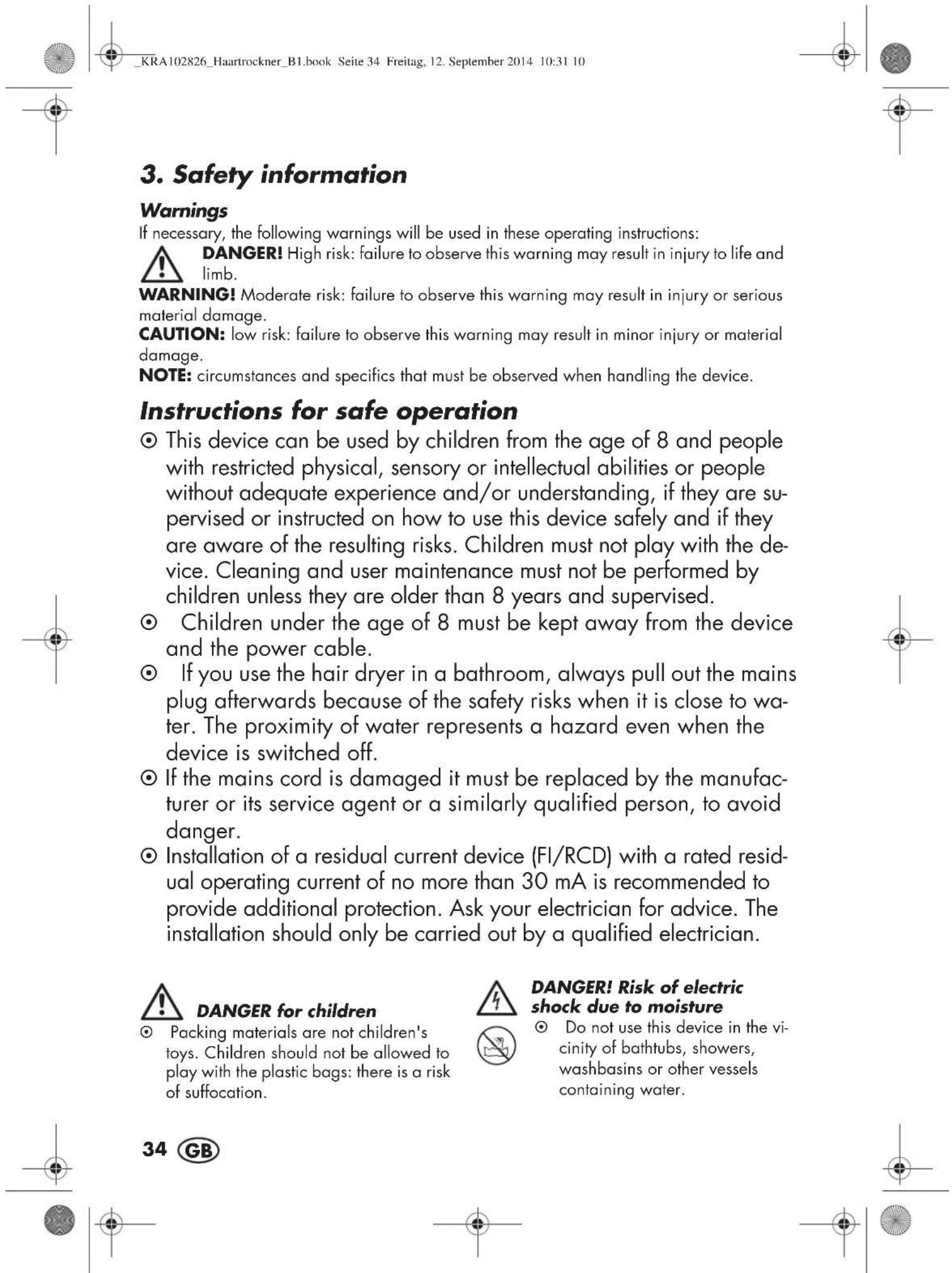 SILVERCREST SHTK 2000 C1 - WARNING! Risk of injury! - 4