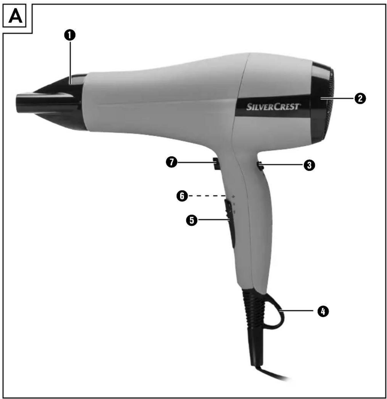 SILVERCREST SHTD 2200 D2 - IONIC HAIR DRYER - 1