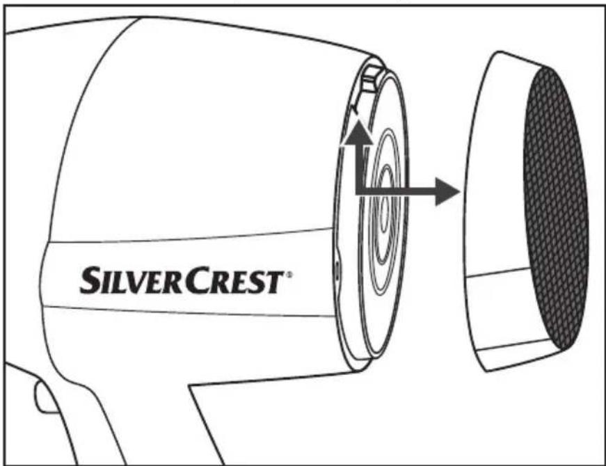 SILVERCREST SHTD 2200 D2 - Luchtaanzuigrooster reinigen - 1