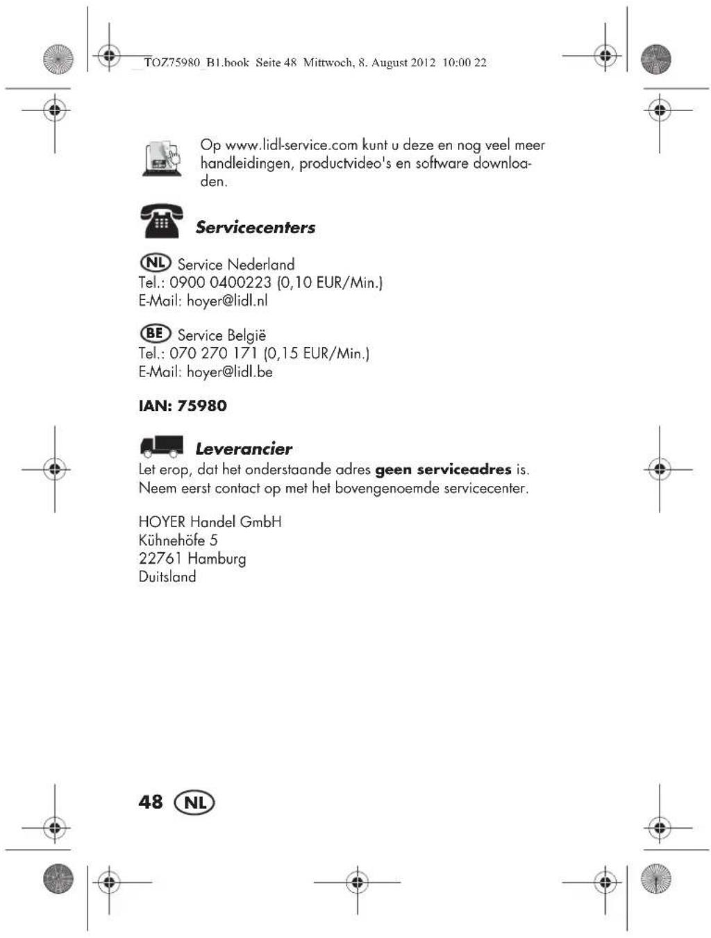 SILVERCREST SKH 60 A1 - Conformiteitsverklaring - 12
