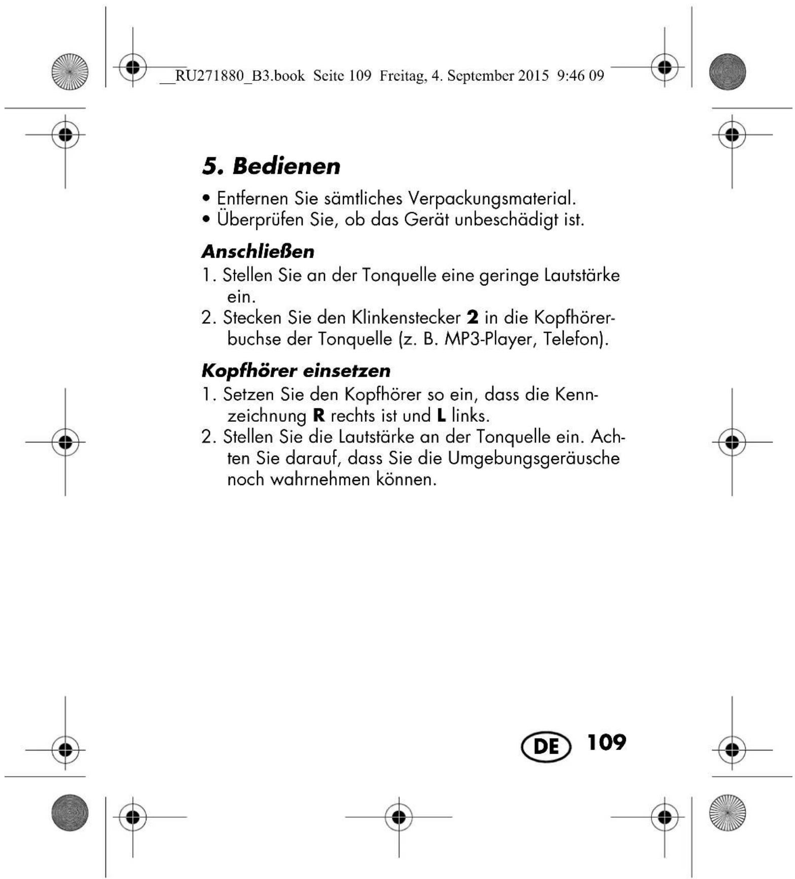 SILVERCREST SKKIM 32 A1 - Kopfhörer einsetzen - 1
