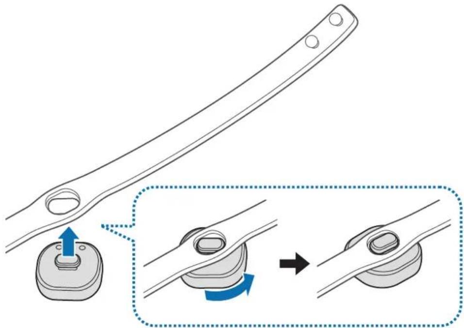 SAMSUNG Galaxy Smart Charm EIAN920 - Attaching the strap - 1