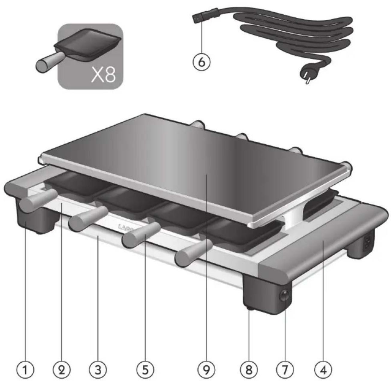 Maybaum Combination RacletteGrill RAC 700 - 2