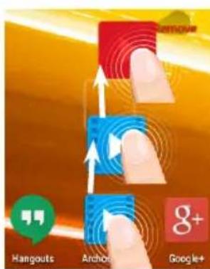 ARCHOS Diamond Tab - Desplazamente de un elemento de la pantalla de inicio: - 1
