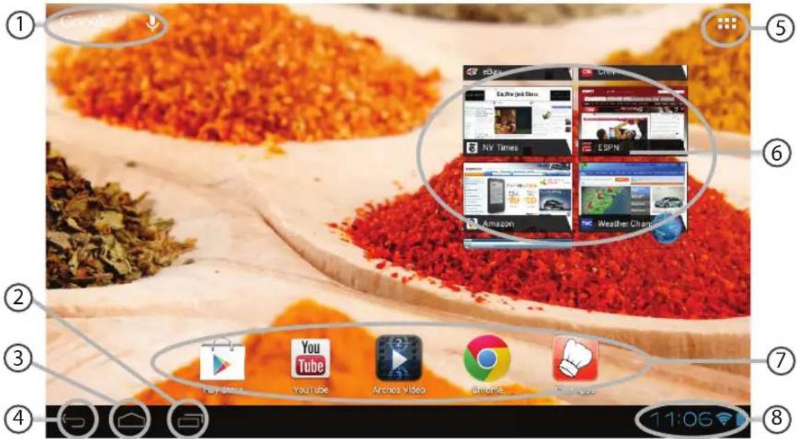 ARCHOS ChefPad - De Android™-Interface - 1