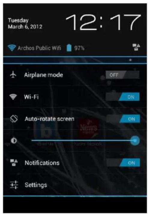ARCHOS 97 XS - L'interface Android™ - 1