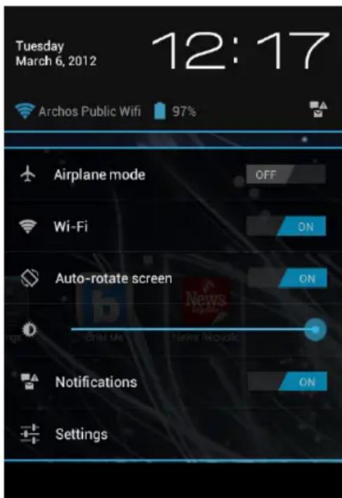 ARCHOS 97 XS - Die Android™ Benutzeroberfläche - 1