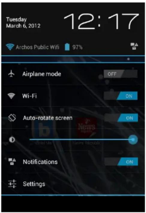 ARCHOS 97 XS - The Android™ Interface - 1