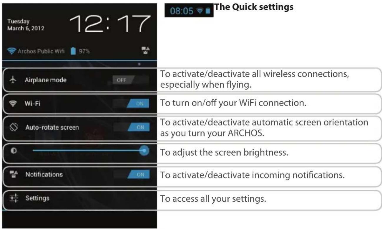 ARCHOS Carbon 80 - The Android™ Interface - 1