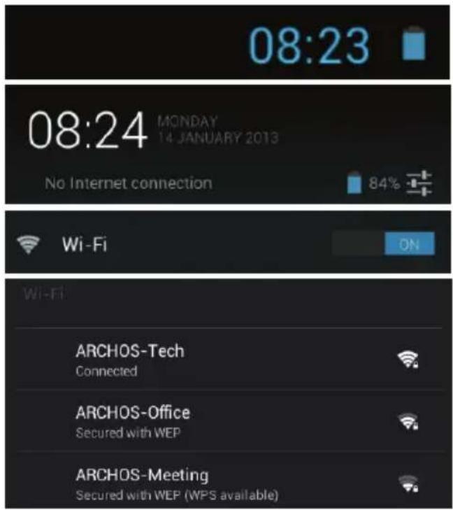 ARCHOS Carbon 80 - Se connecter à un réseau WiFi - 1