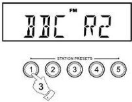 BIC FM STATION PRESETS 1 2 3 4 5 3