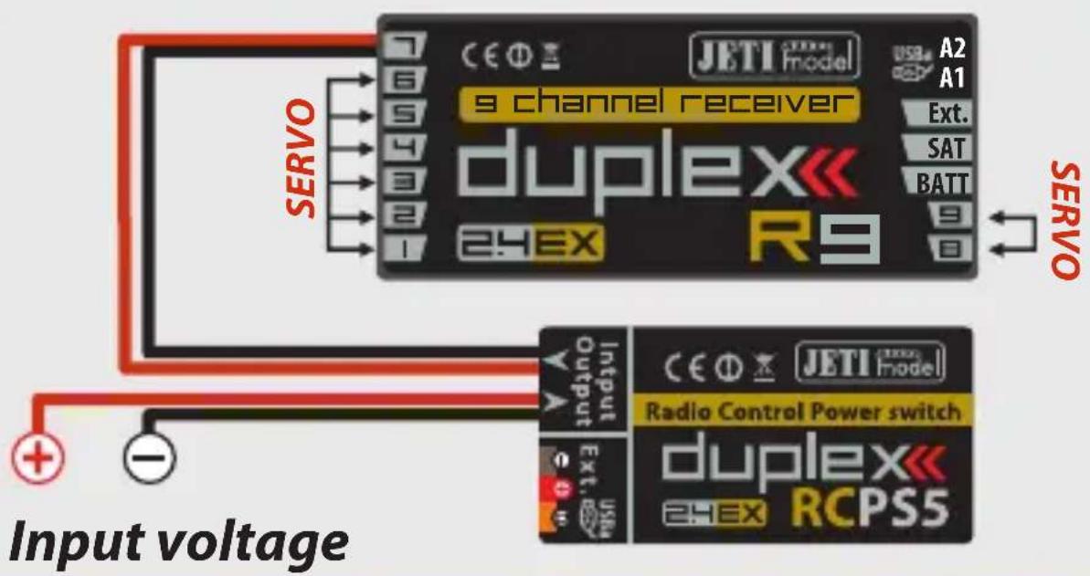 JETI JDEXRCSW - Connection examples - 2