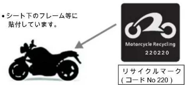 BMW R 1200 RT (2007) - リサイクル料金と二輪車リサイクルマーク - 1