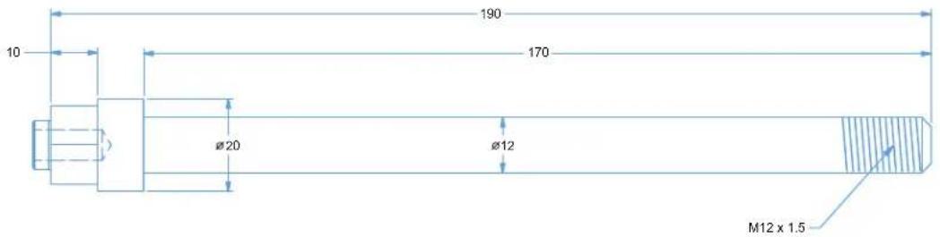 THULE 20110722 - Adaptador para eje pasante E Shimano, M12x1.5 (referencia 20100766) - 3